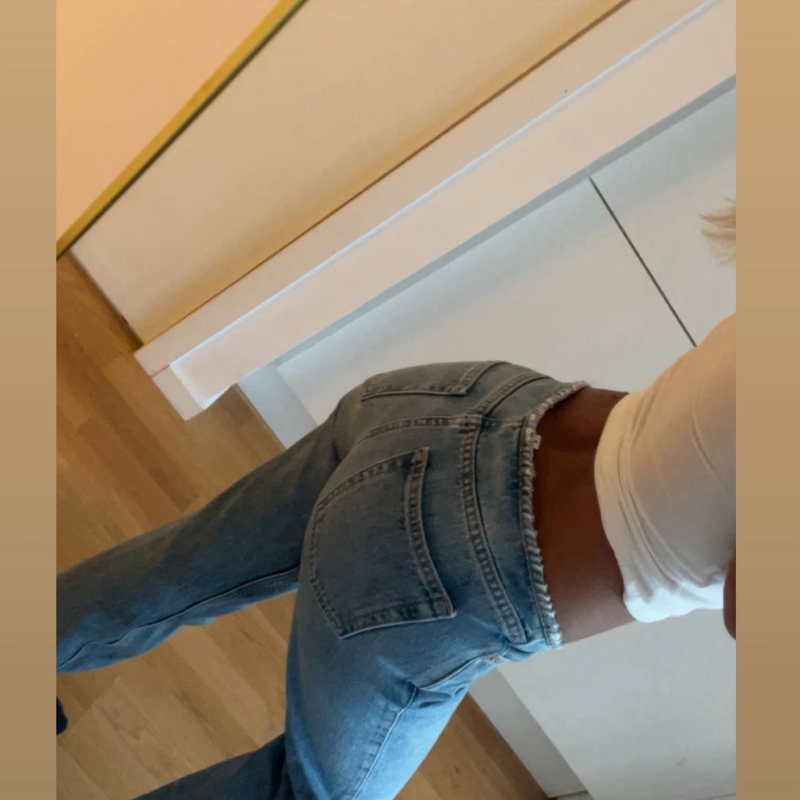 Lågmidjade ljusblå jeans - 1