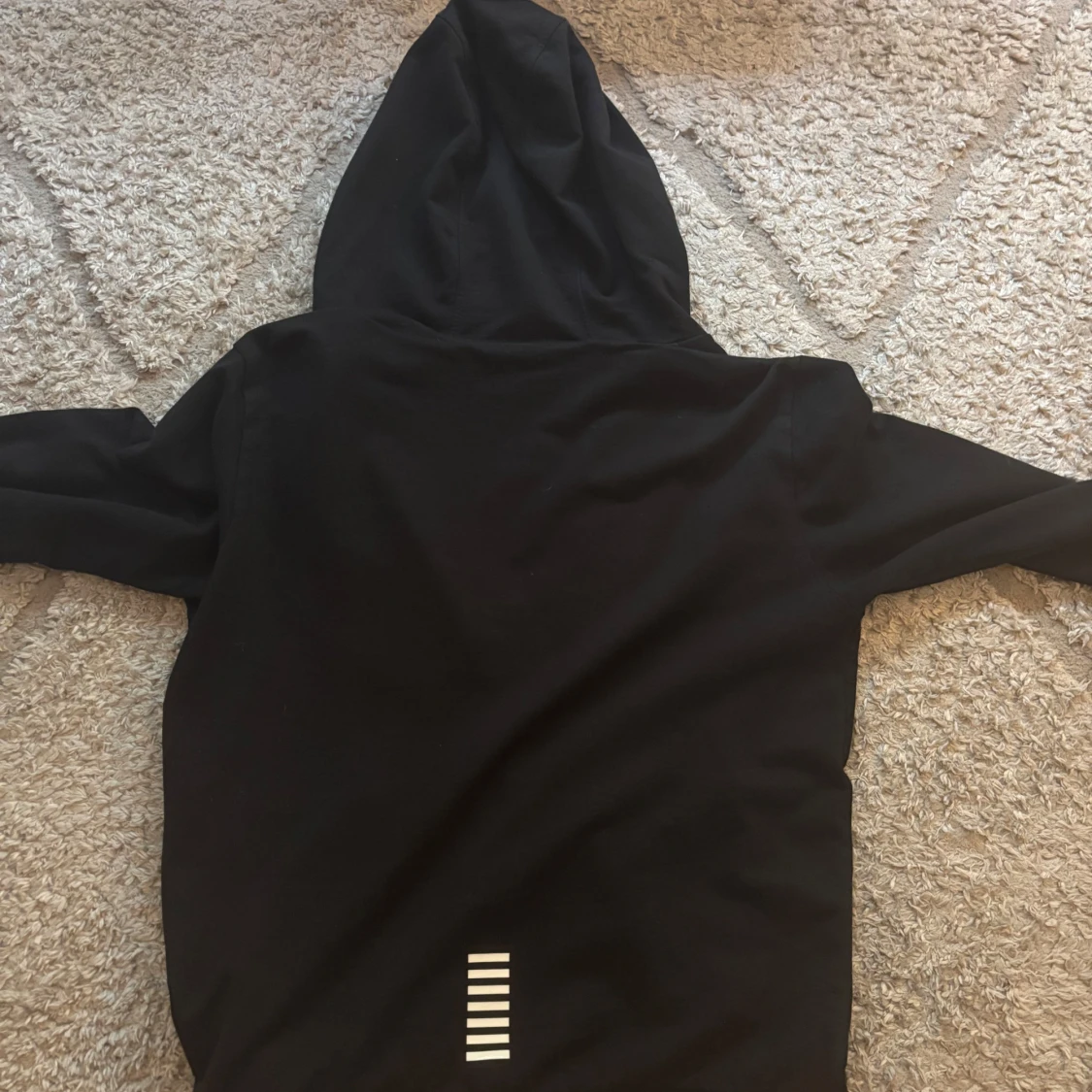 Svart EA7 hoodie med dragkedja - 1
