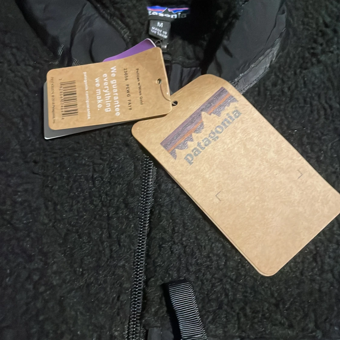 Svart teddyjacka från Patagonia M - 3