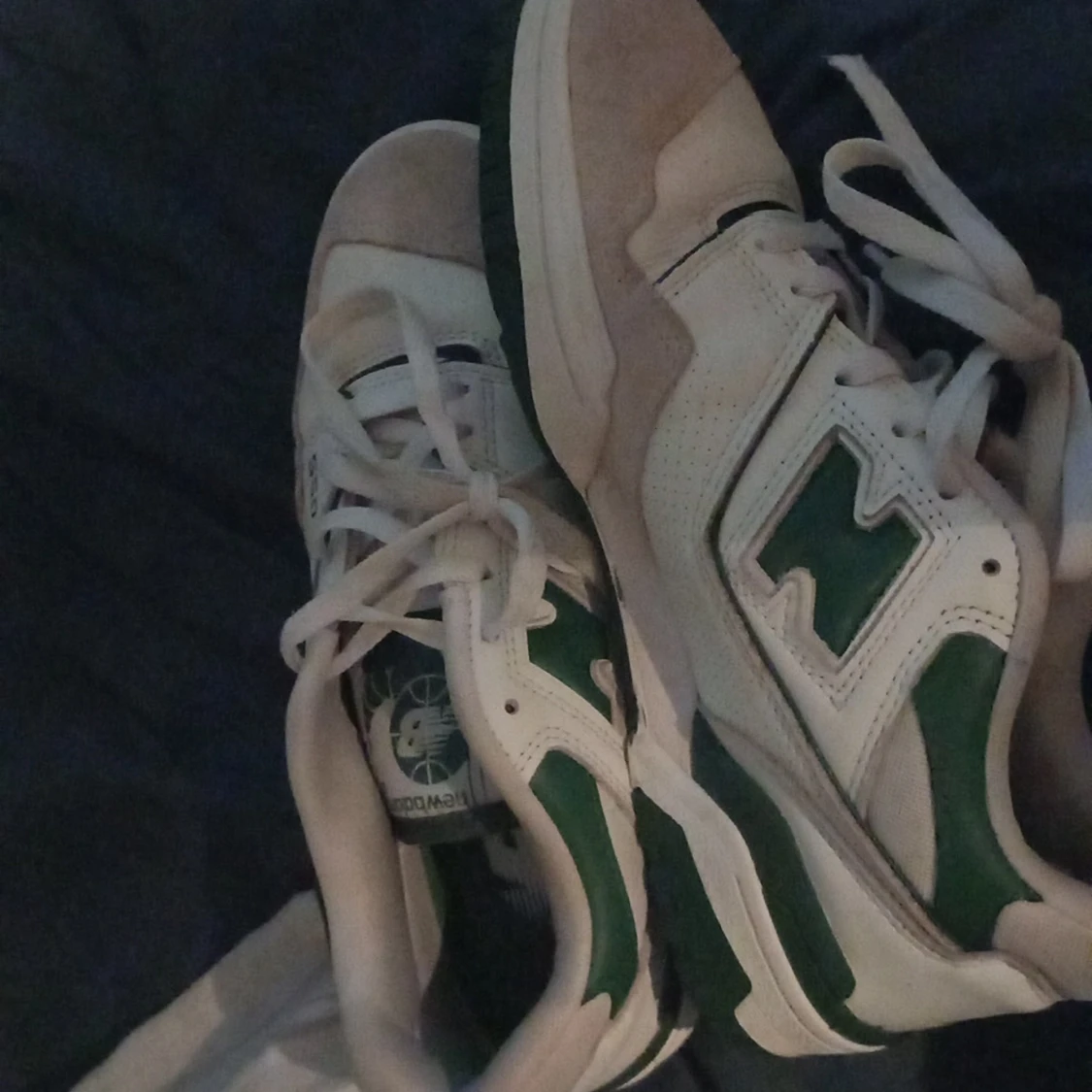 New Balance 550 vit/grön sneaker