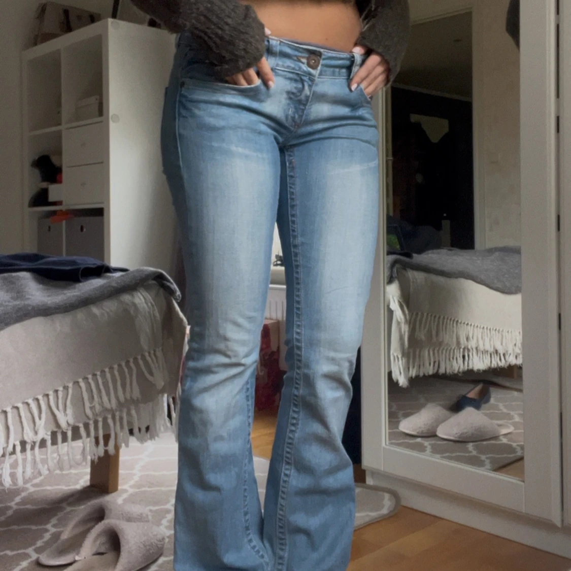 Ljusblå bootcut jeans från Replay - 4