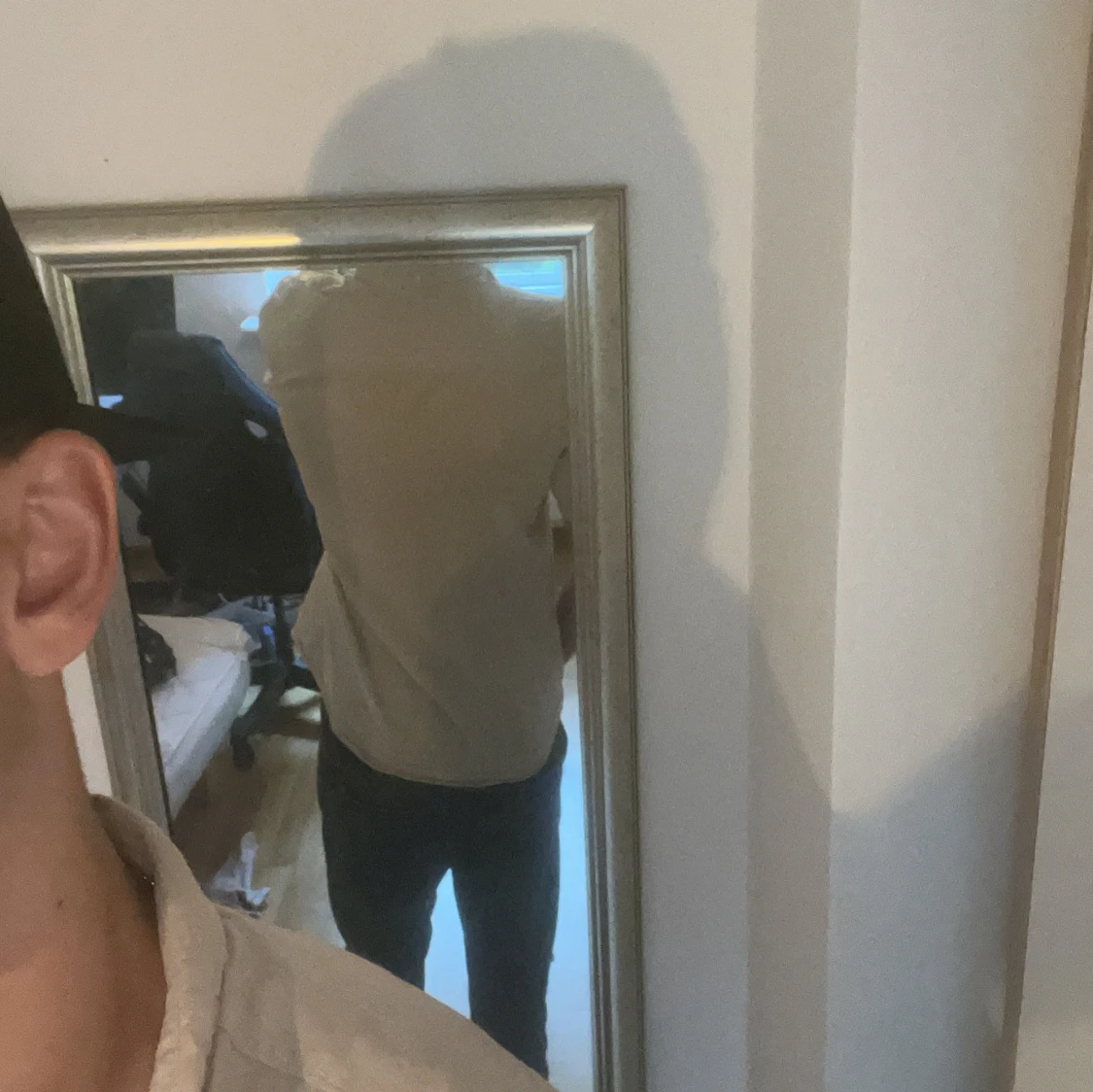 Beige linneskjorta från C! i S - 1