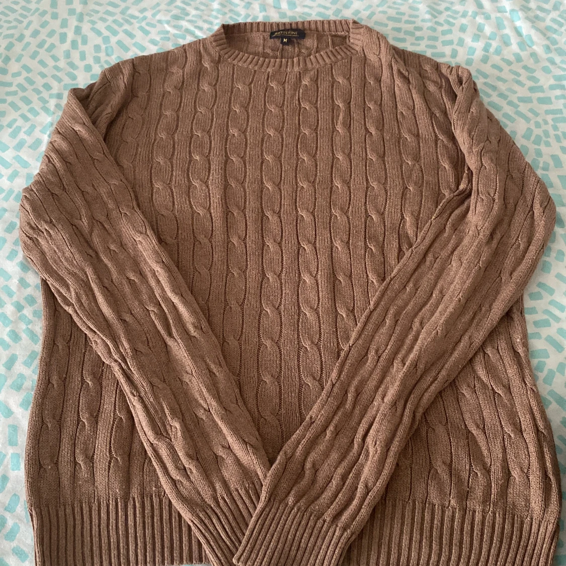 Brun kabelstickad tröja från Batistini - 1