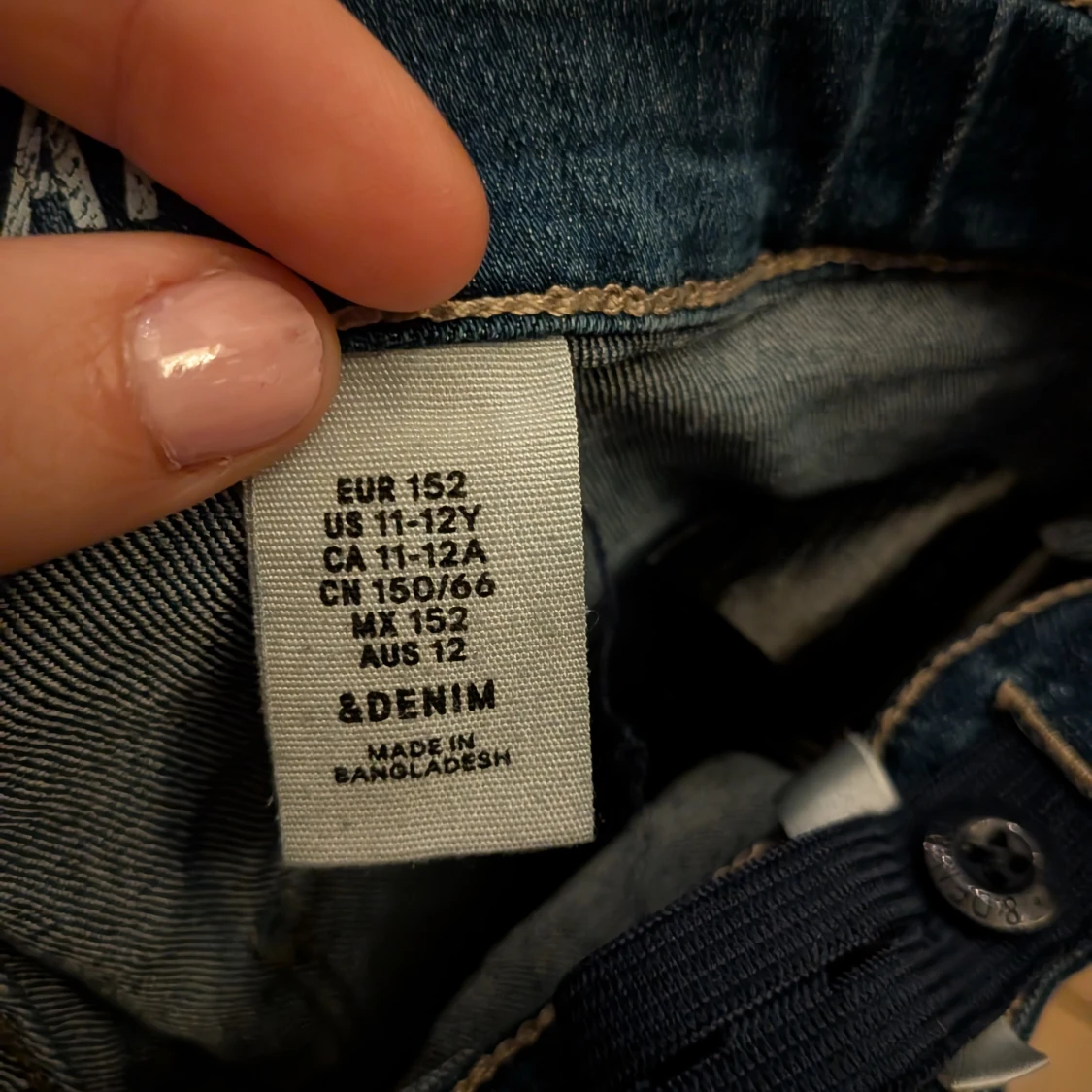 Hög midjade shorts blå - 3