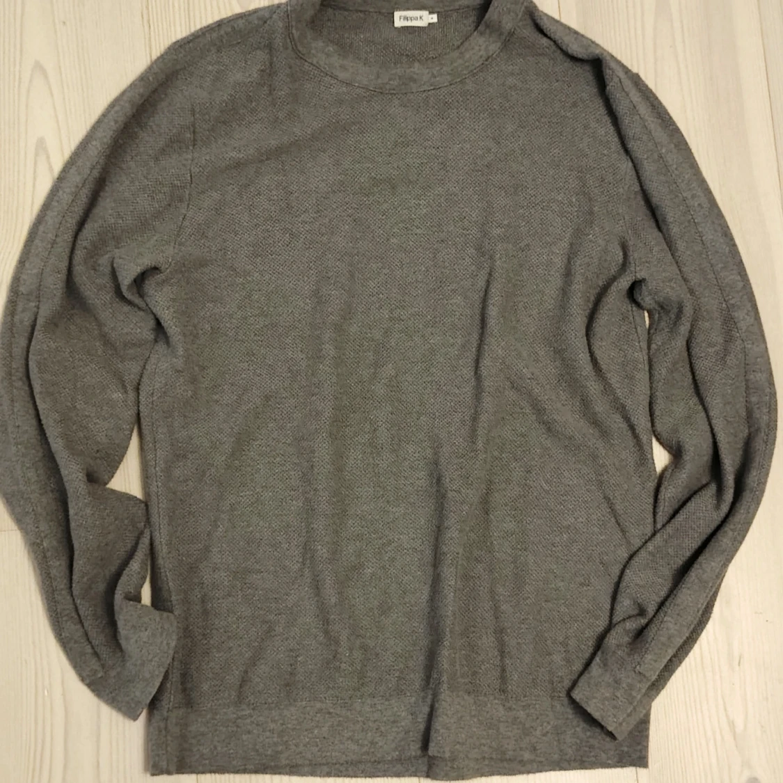 FILIPPA K Grå stickad Tröja med stripes [M]  - 4