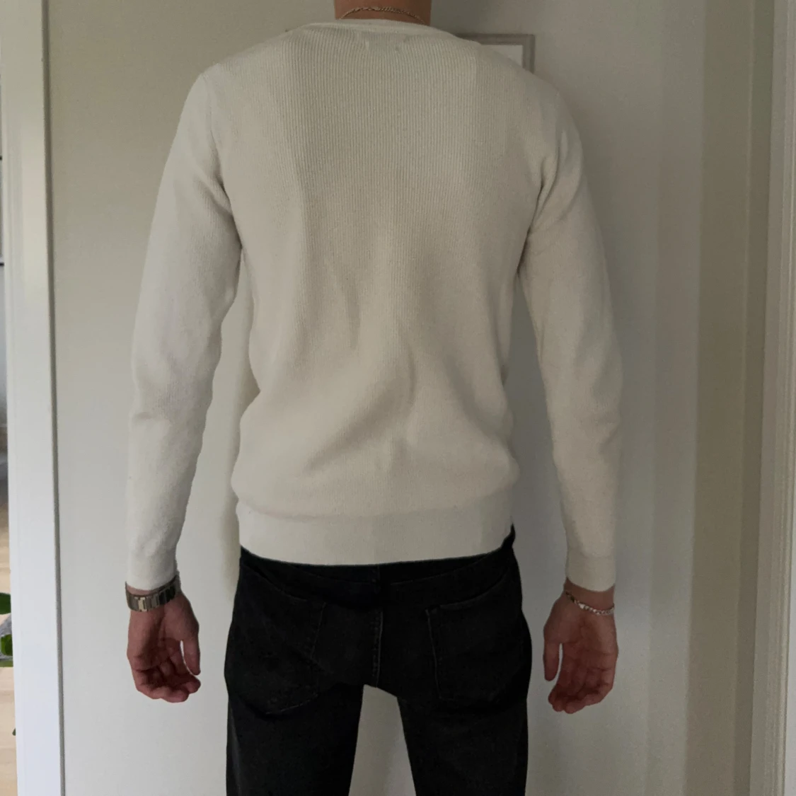 Vit stickad tröja från S.C.W. - 1