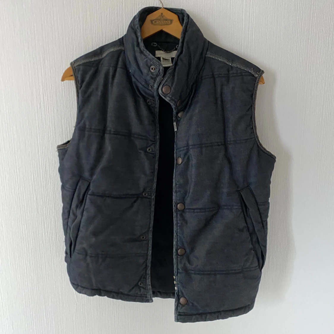 Vintage 2000s Archive Diesel Dragon Dark Denim Puffer Vest