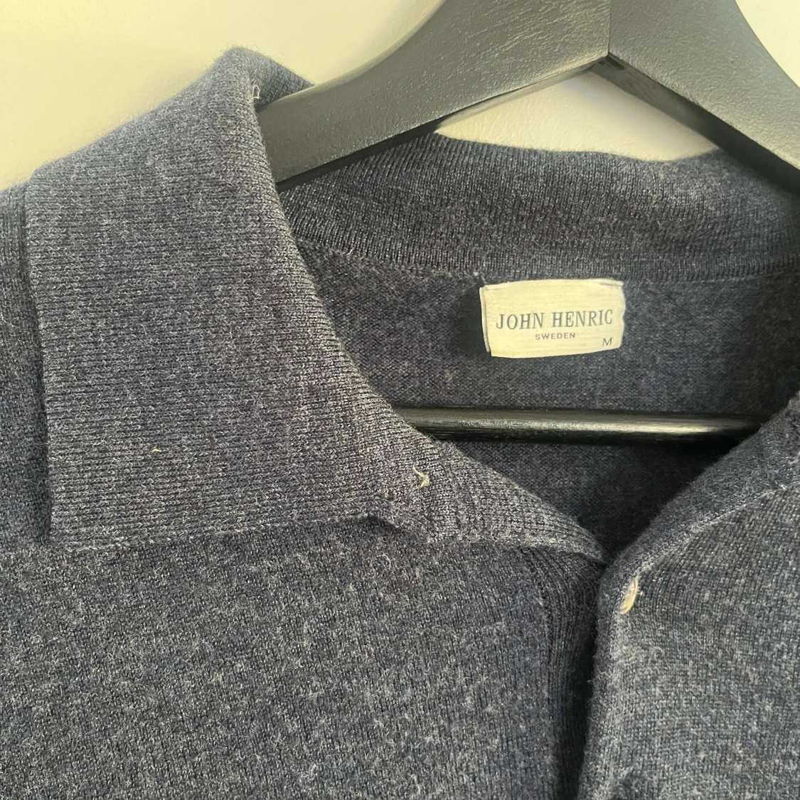 Blå långärmad piké, John Henric  - 2