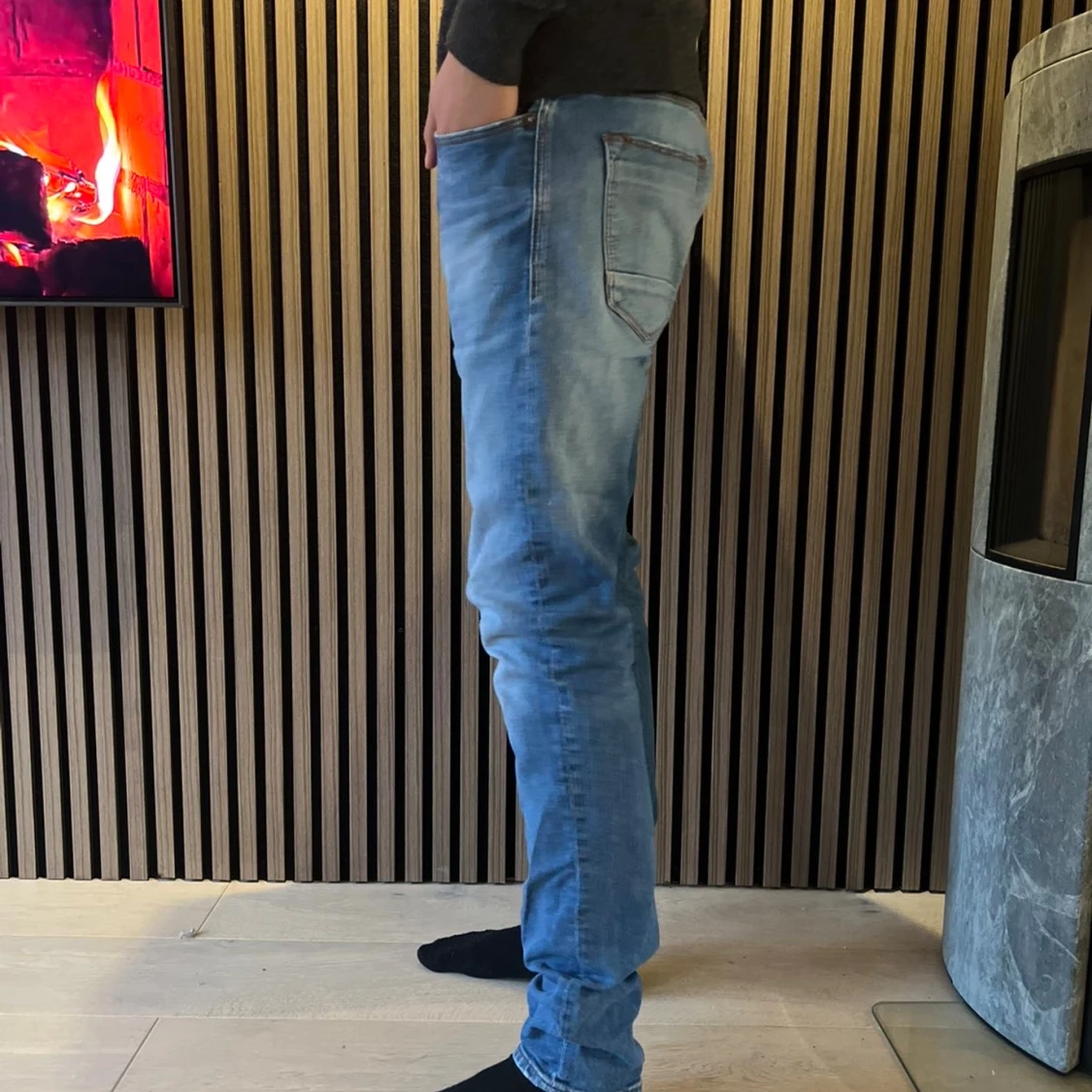 Blå jeans från Blue de Genes, slim fit - 1