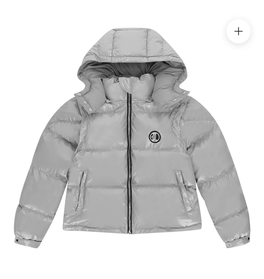 GRAFFITI PUFFER JACKET - GRAY