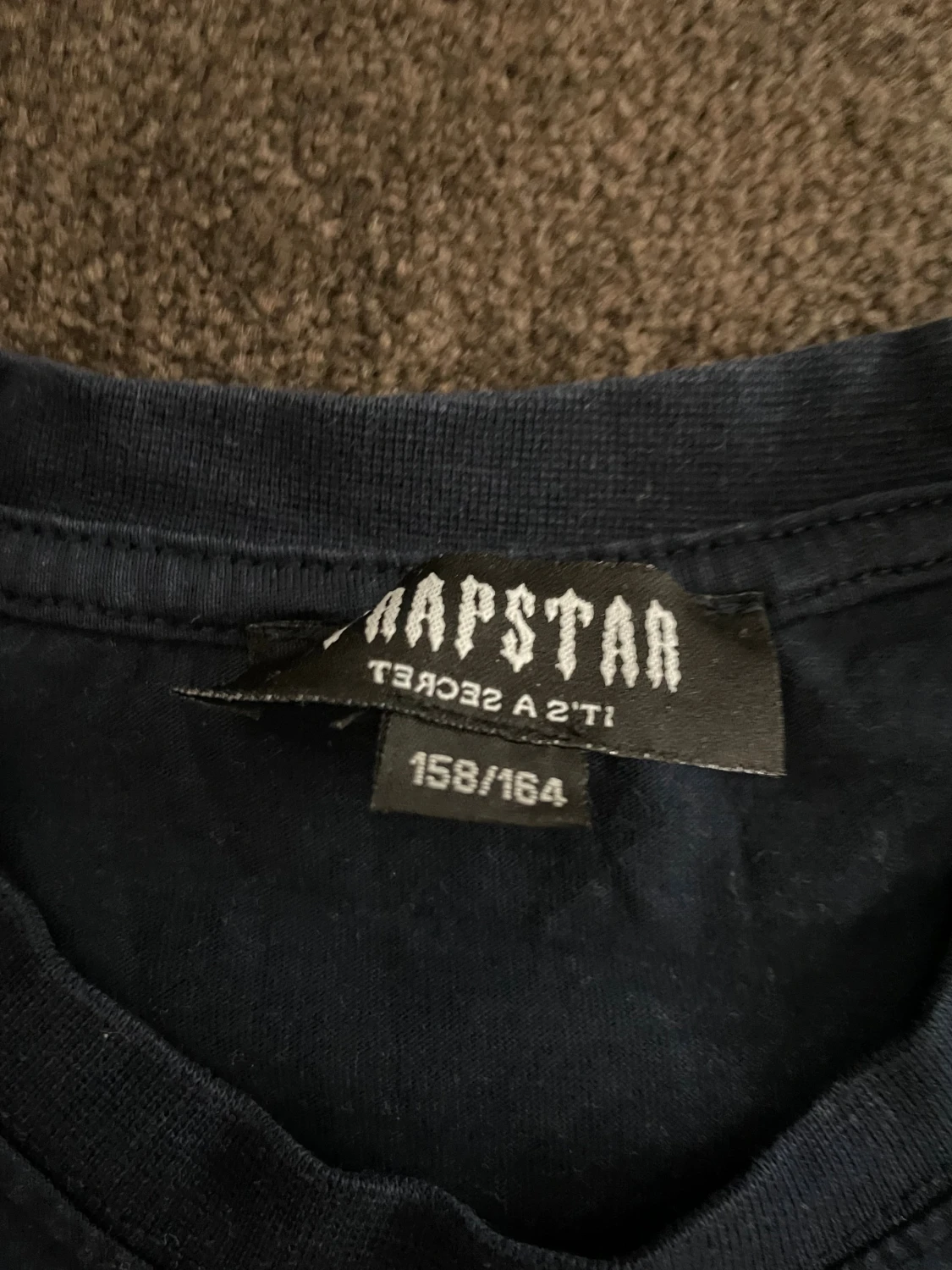 Trapstar mörkblå t-shirt med tryck - 1