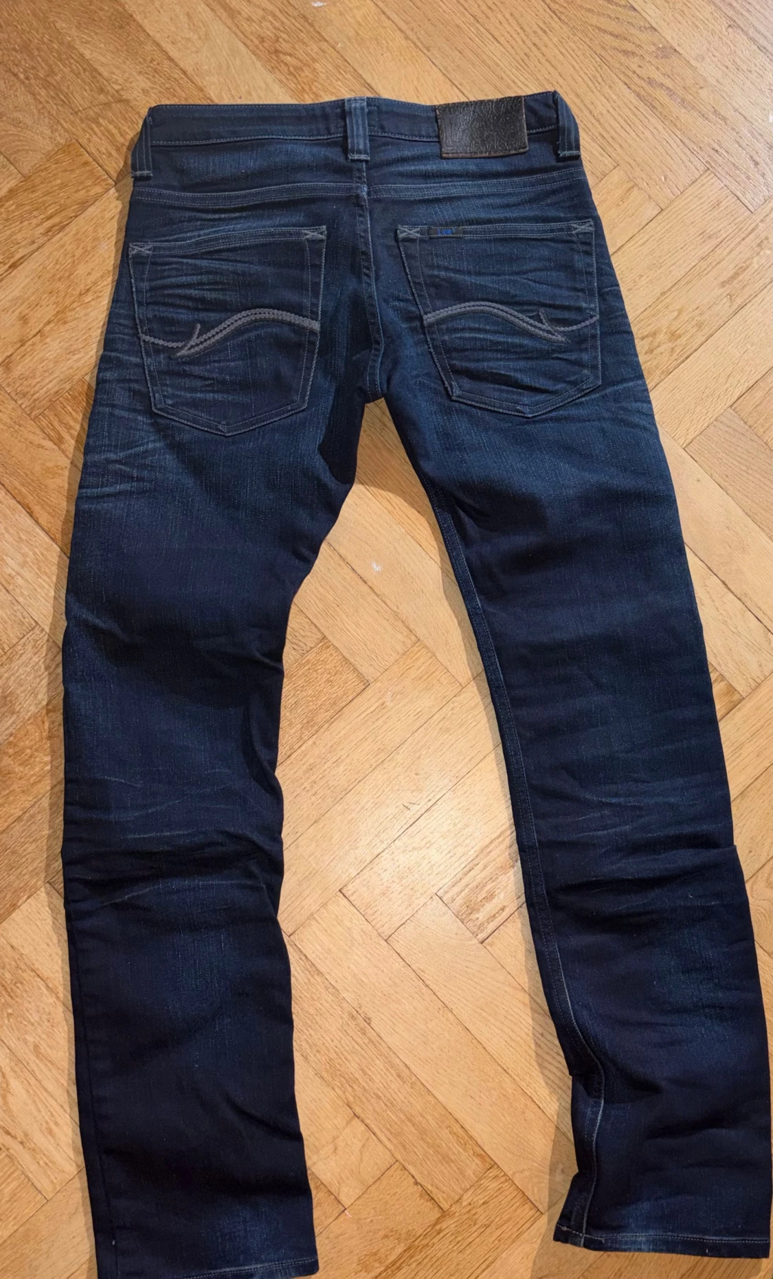 Mörkblå jeans från Lee, straight fit - 1