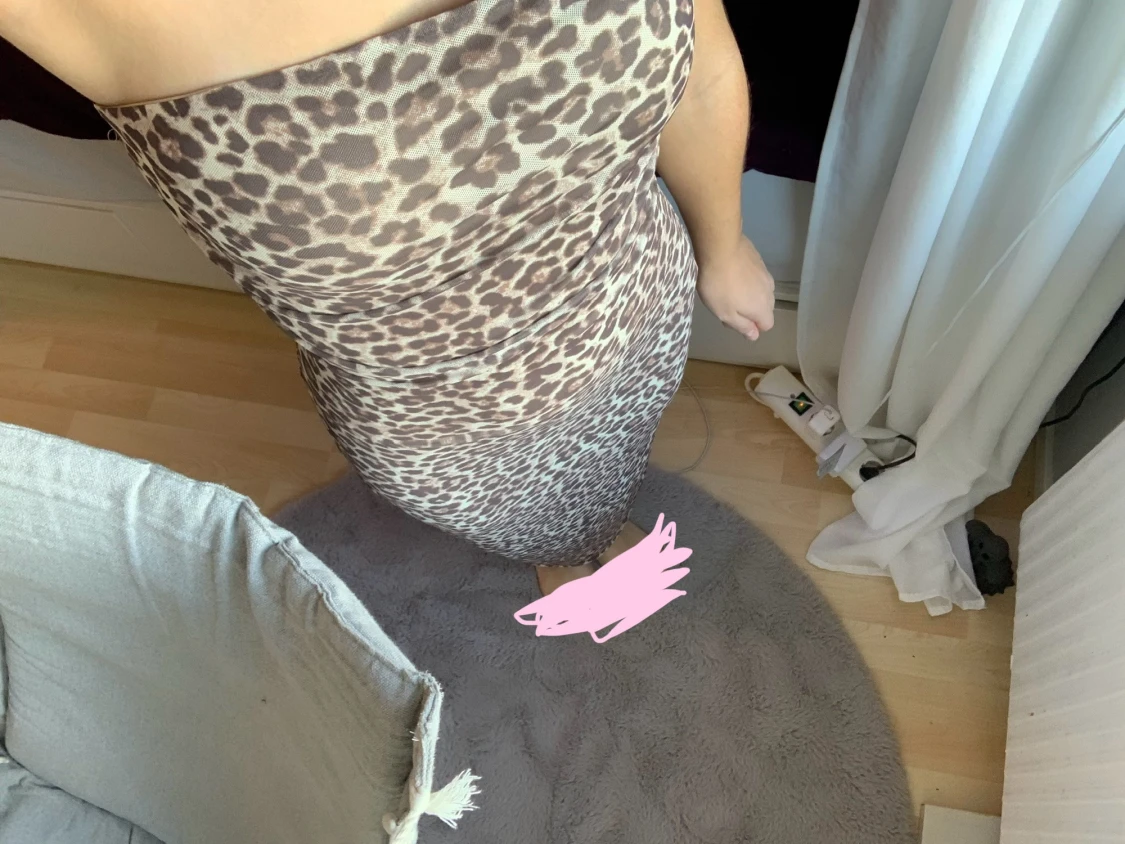 Leopardmönstrad axelbandslös långklänning - 2