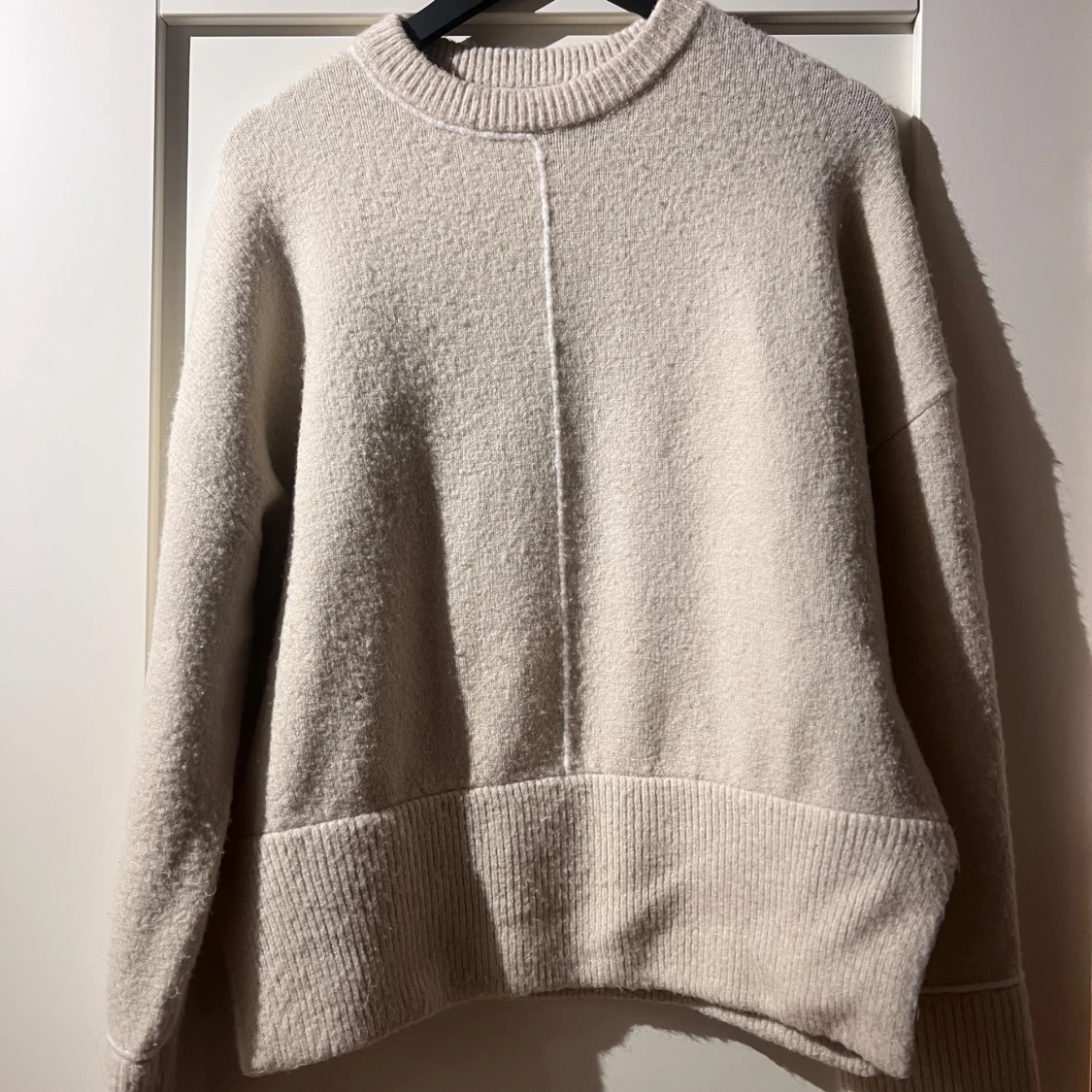 Beige stickad tröja ZARA - 1