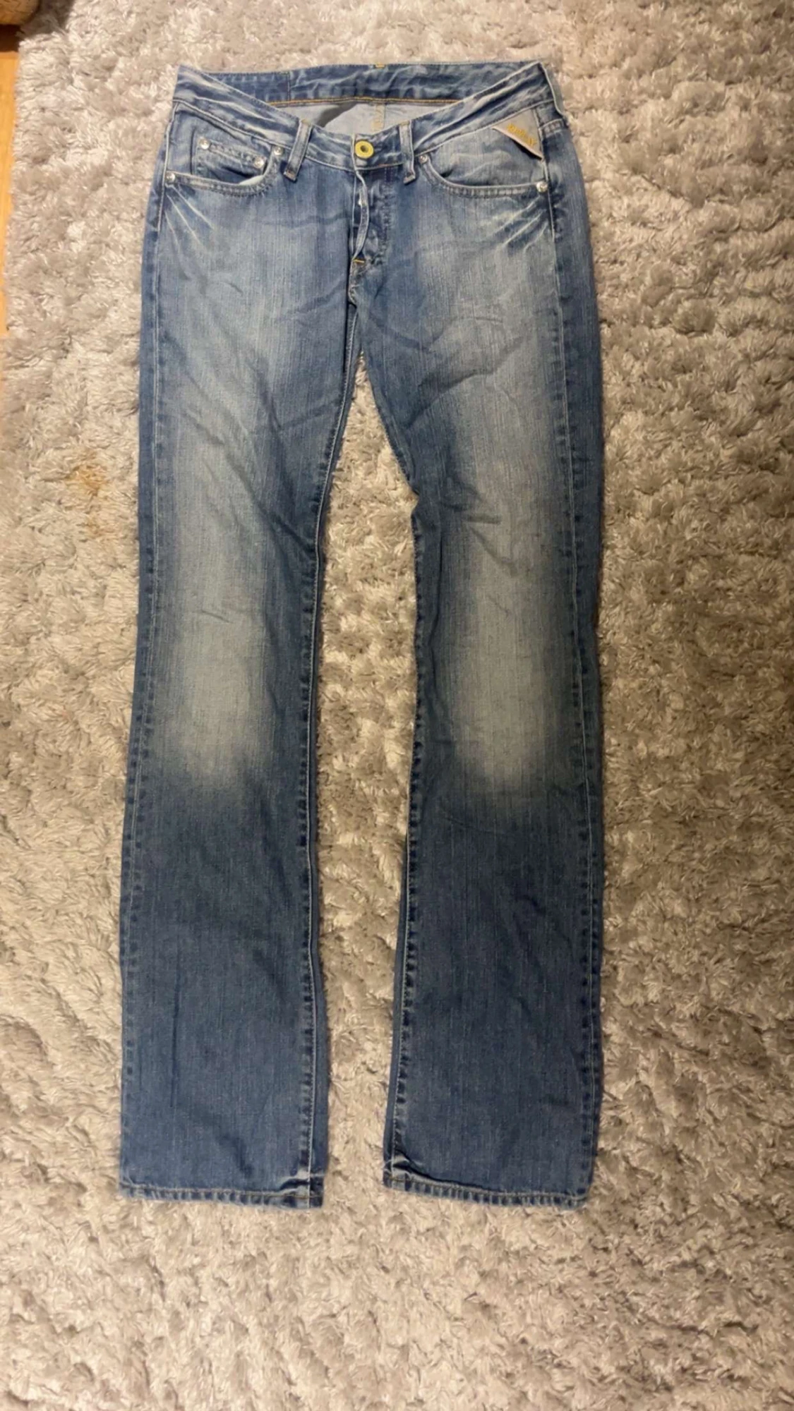 Blå Replay jeans, midwaist, straight fit - 2