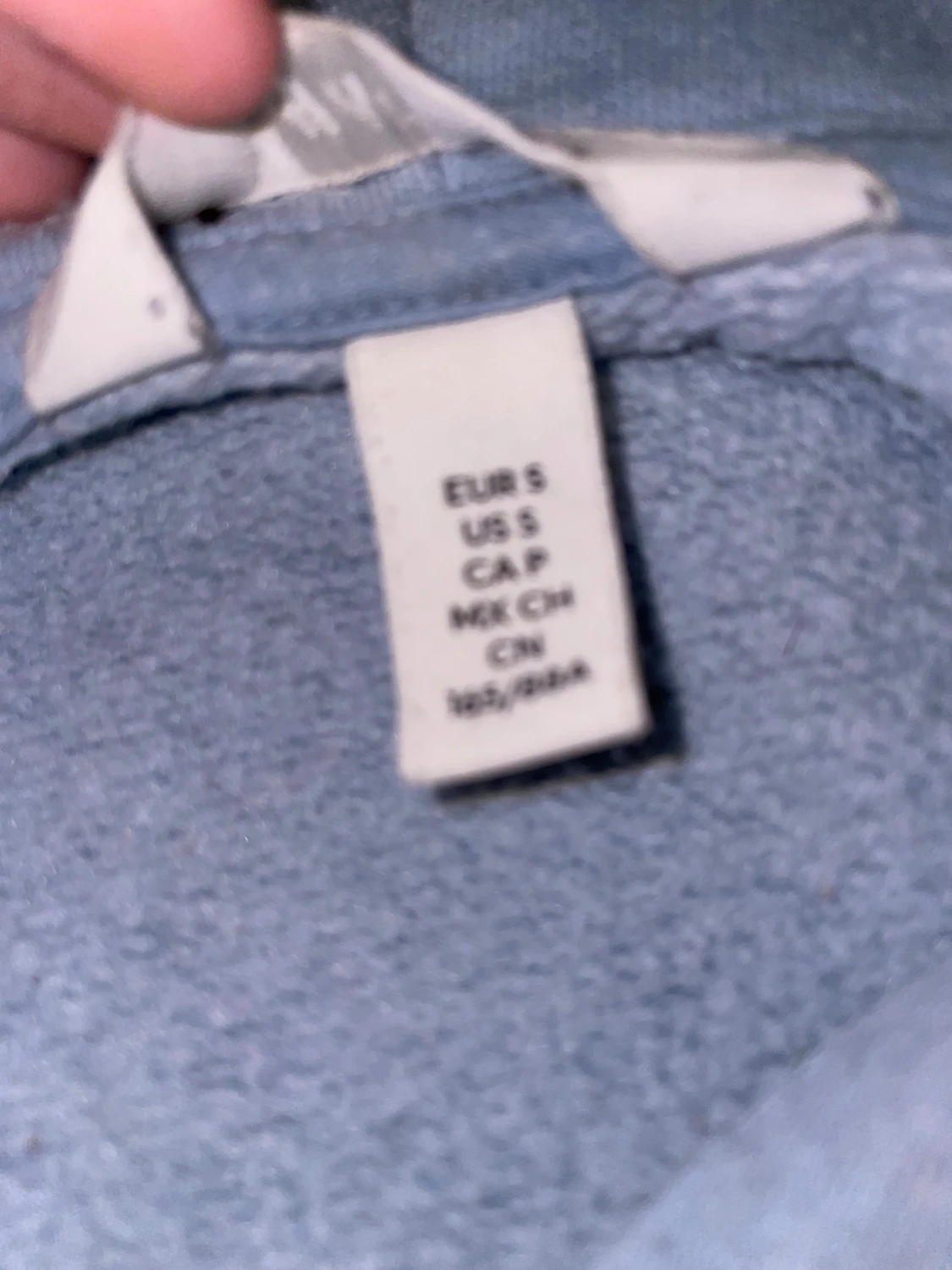 Ljusblå hoodie från H&M med dragkedja - 2