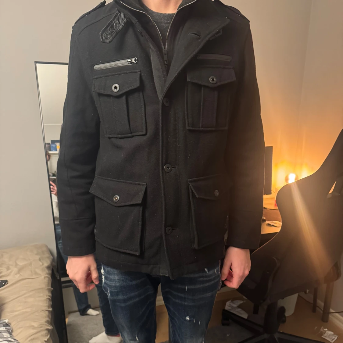 Fodrad Fältjacka i ull - 2