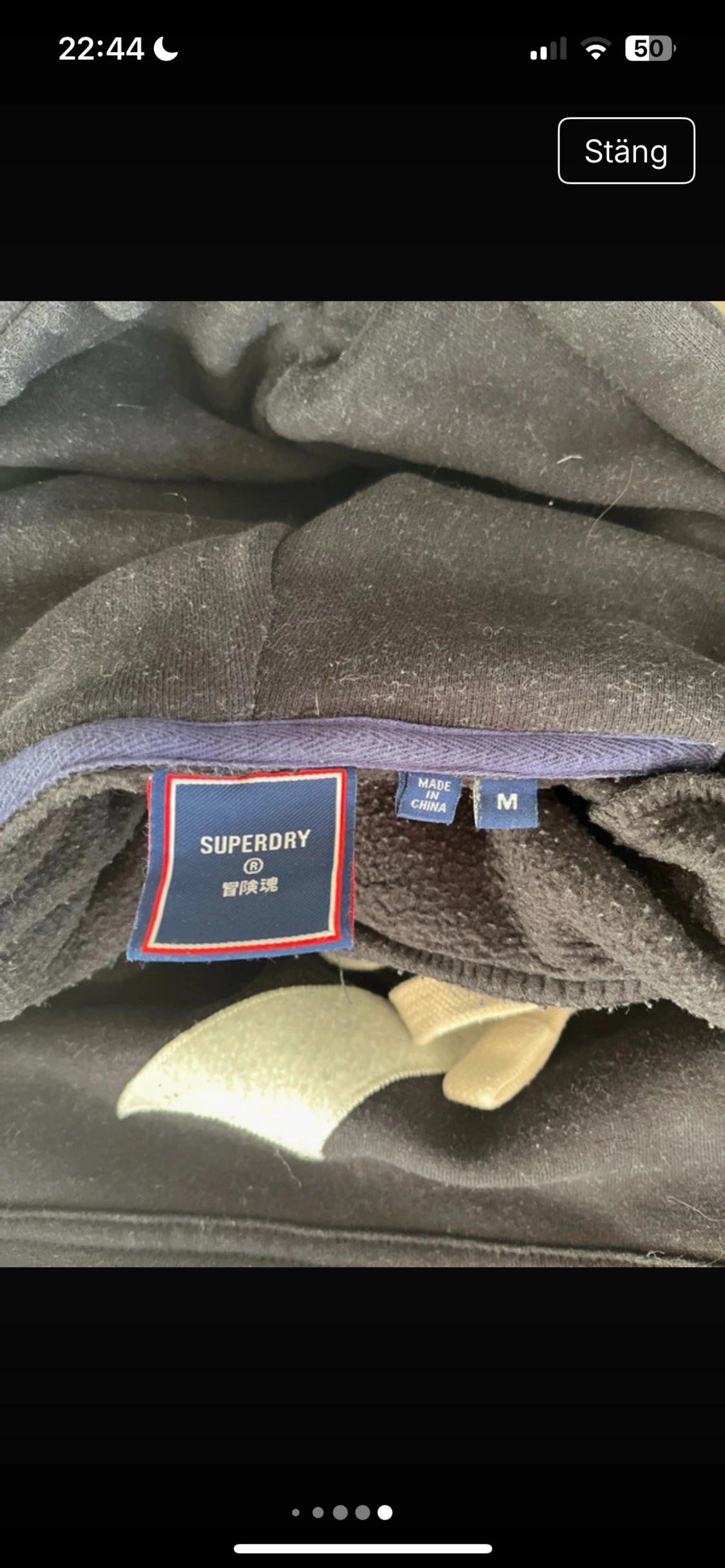 Svart Superdry hoodie med tryck - 1