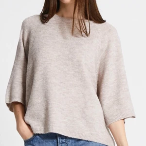 Beige stickad tröja med trekvartsärm - Superfin stickad tröja från lager157❤️