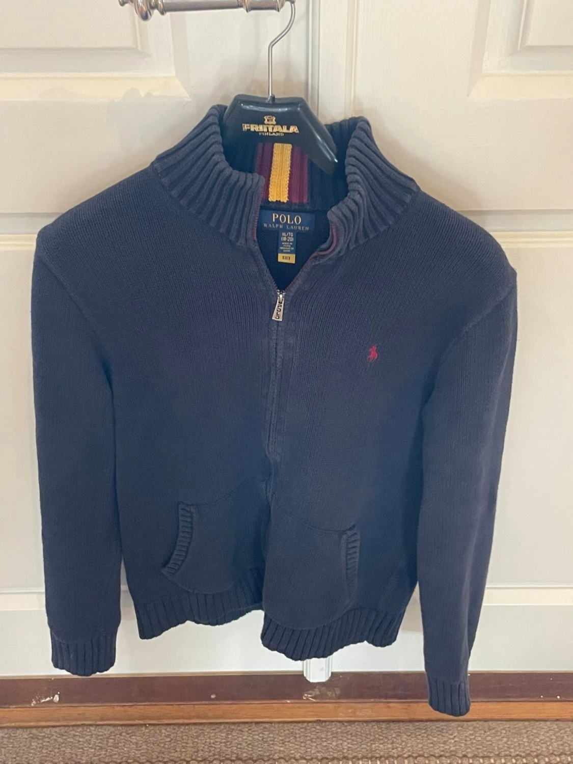 Mörkblå stickad kofta från Polo Ralph Lauren
