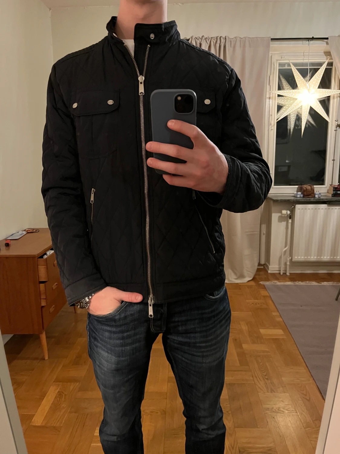 Mörkblå Riley jacka  - 3