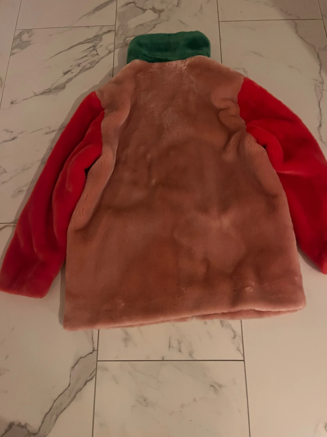 Färgglad teddyjacka med dragkedja - 1