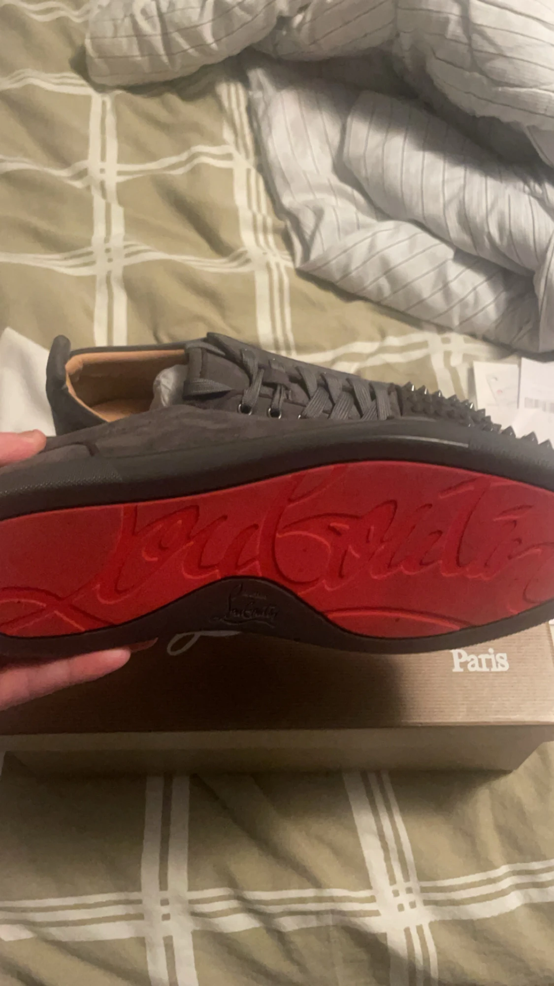 Christian Louboutin svarta sneakers med nitar - 2