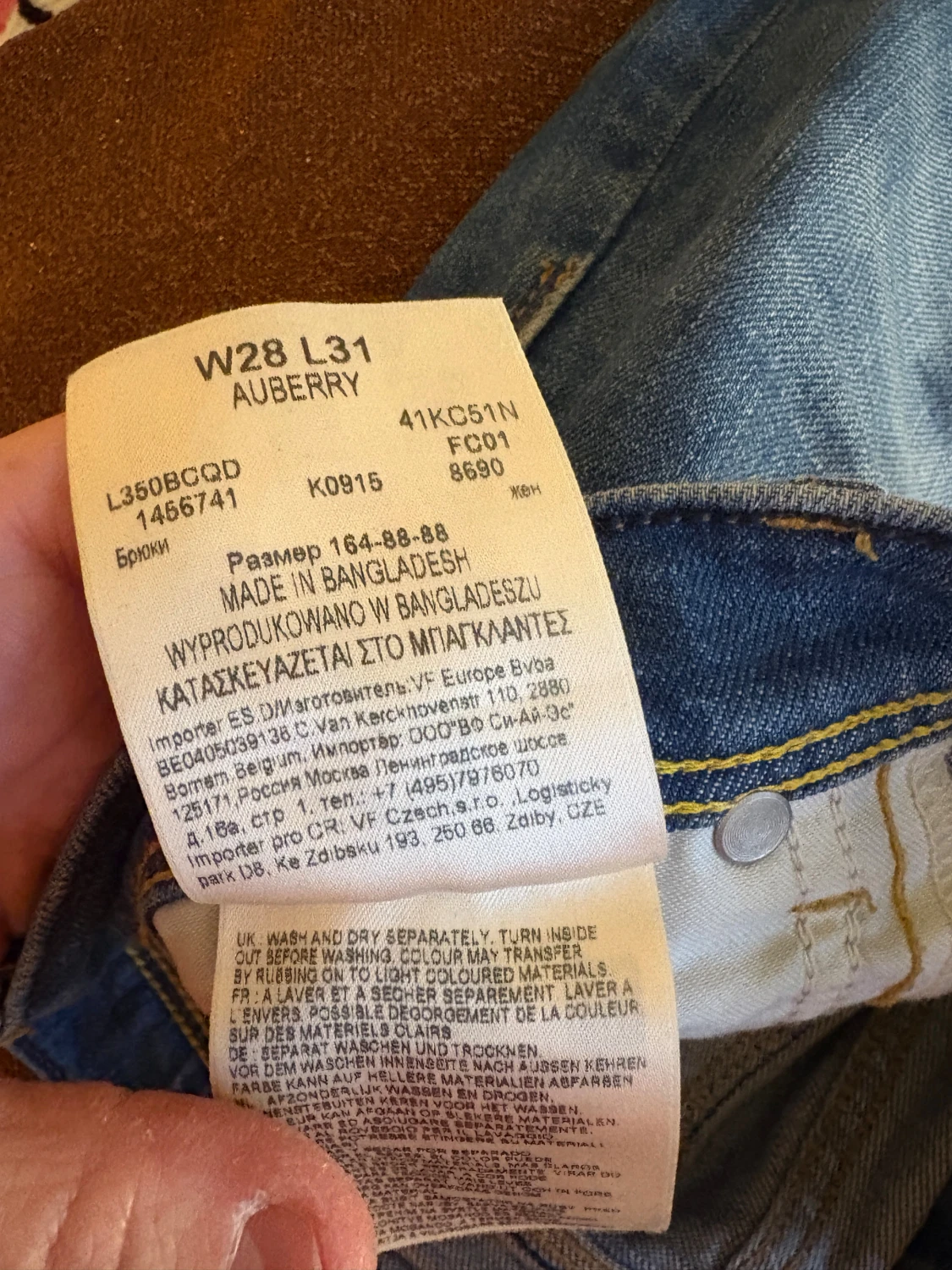 Blå Lee jeans med raka ben - 4