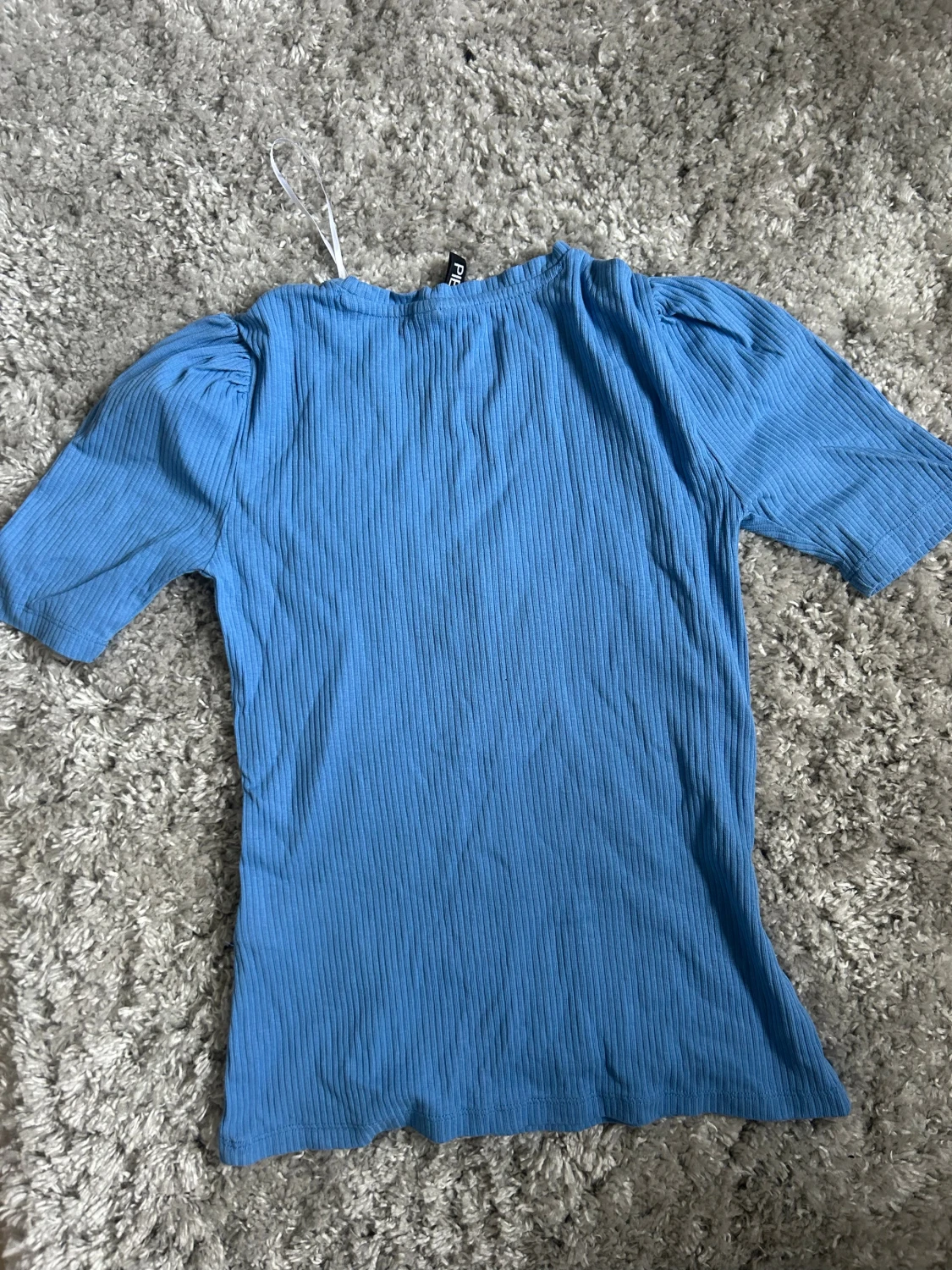 Blå ribbad topp från Pieces XS - 1