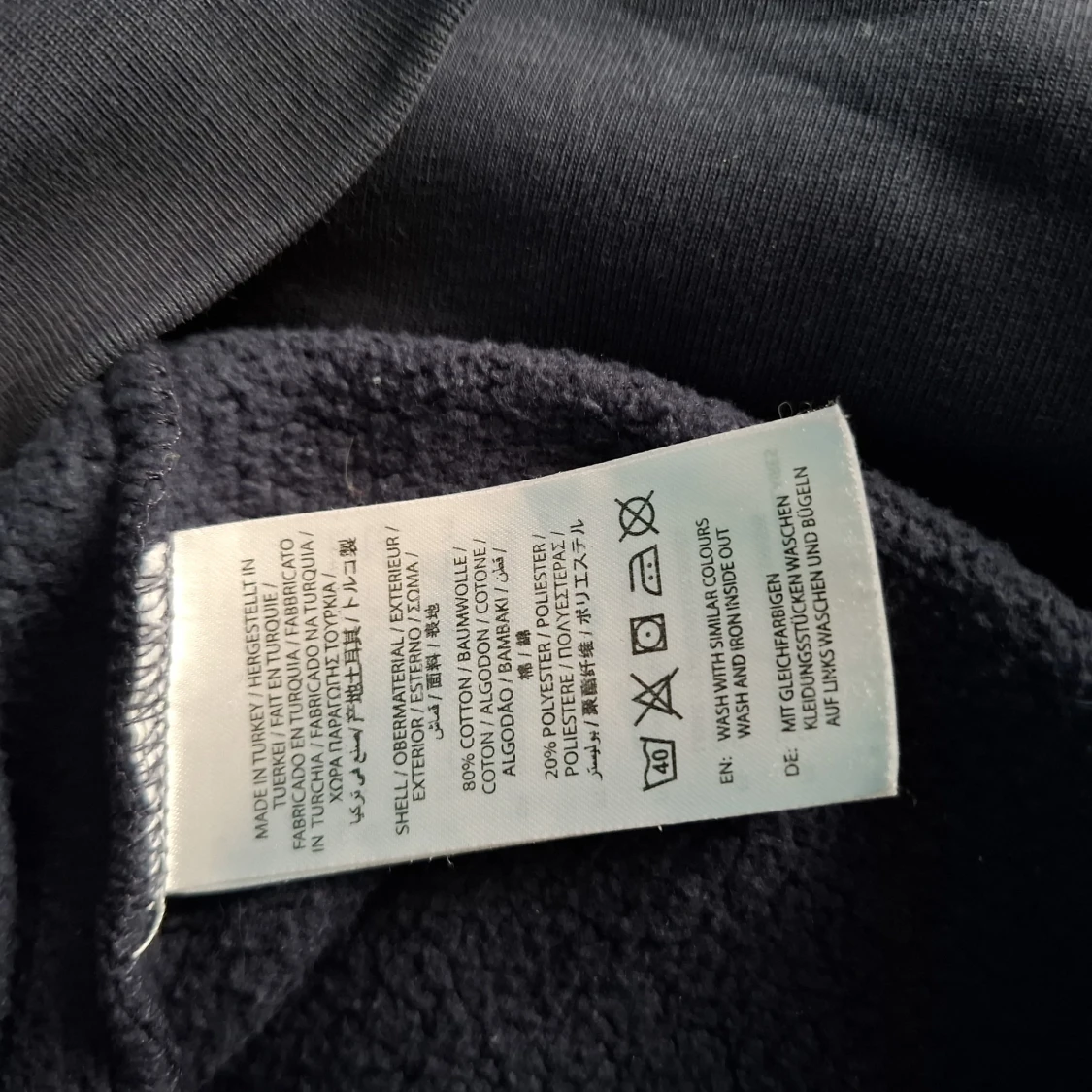 Mörkblå hoodie med dragkedja från GANT - 3