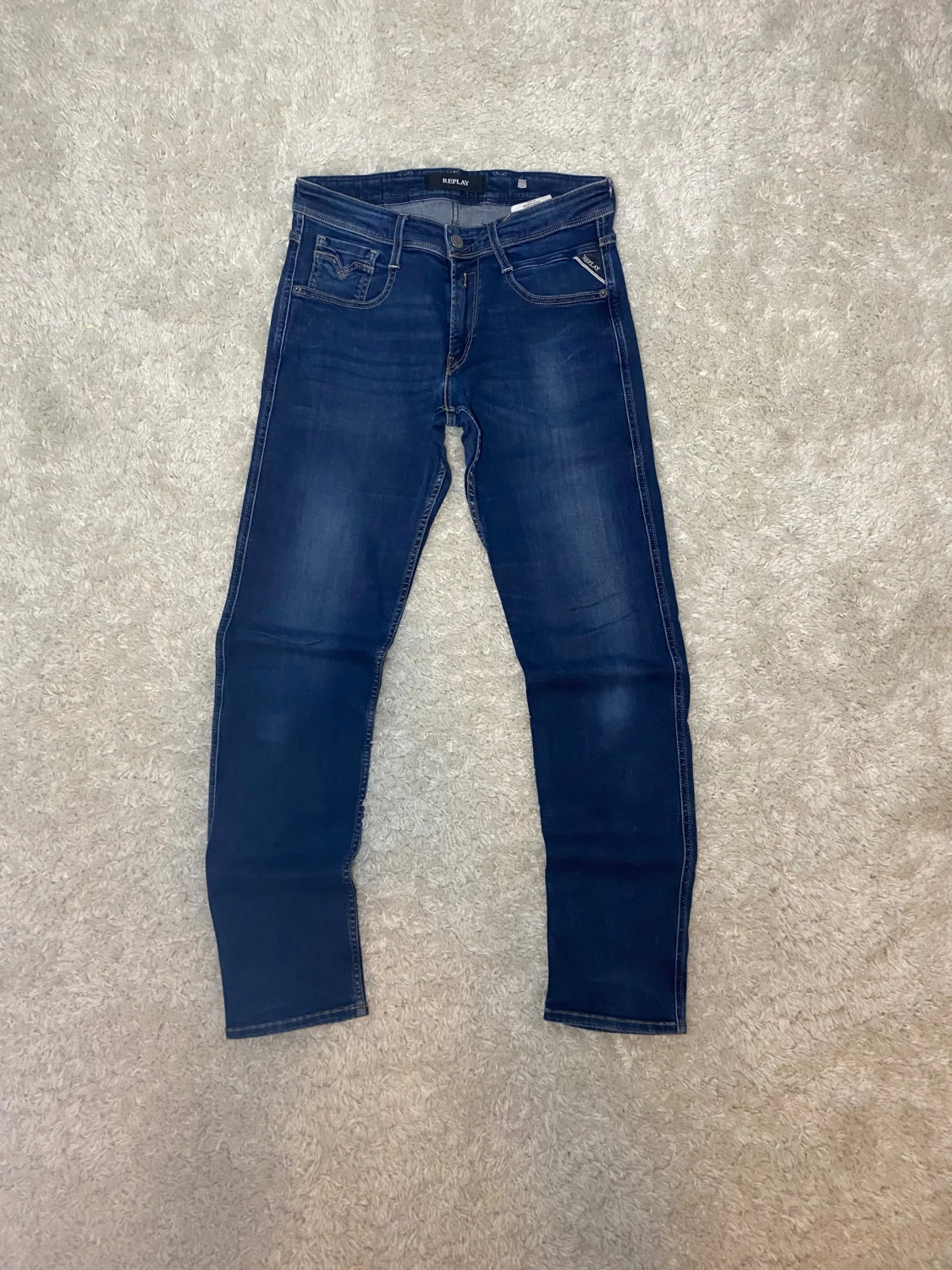 Mörkblå Replay Anbass jeans - 1