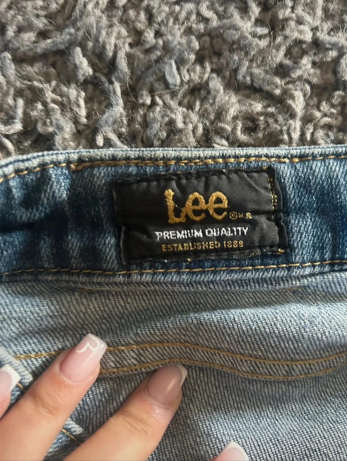 Blå bootcut jeans från Lee - 3