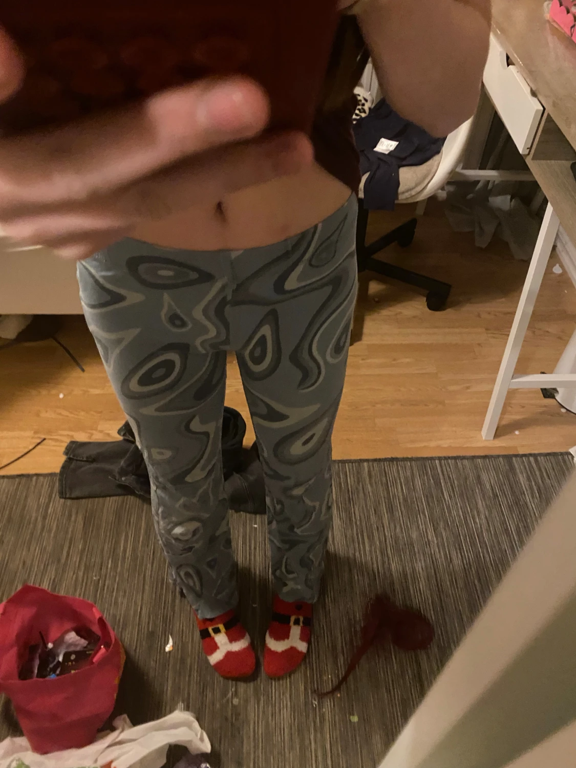 Gröna psykedeliska bootcut byxor - 2