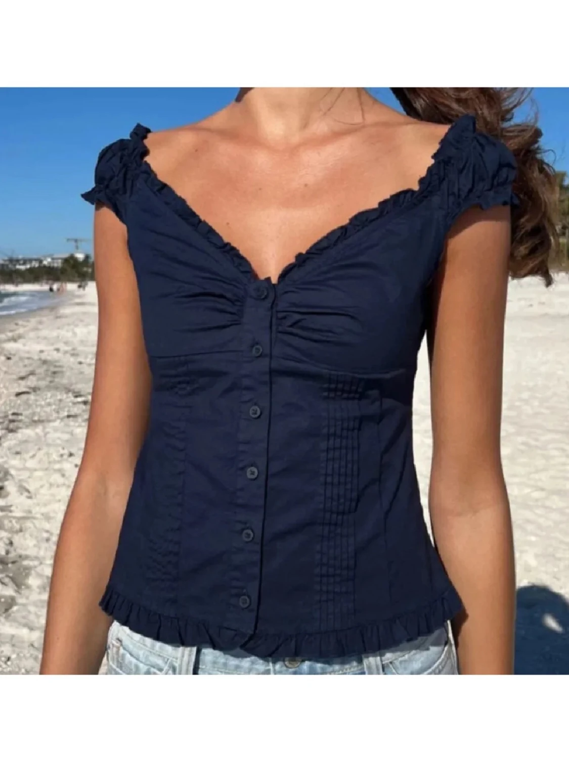 Mörkblå topp från Brandy Melville