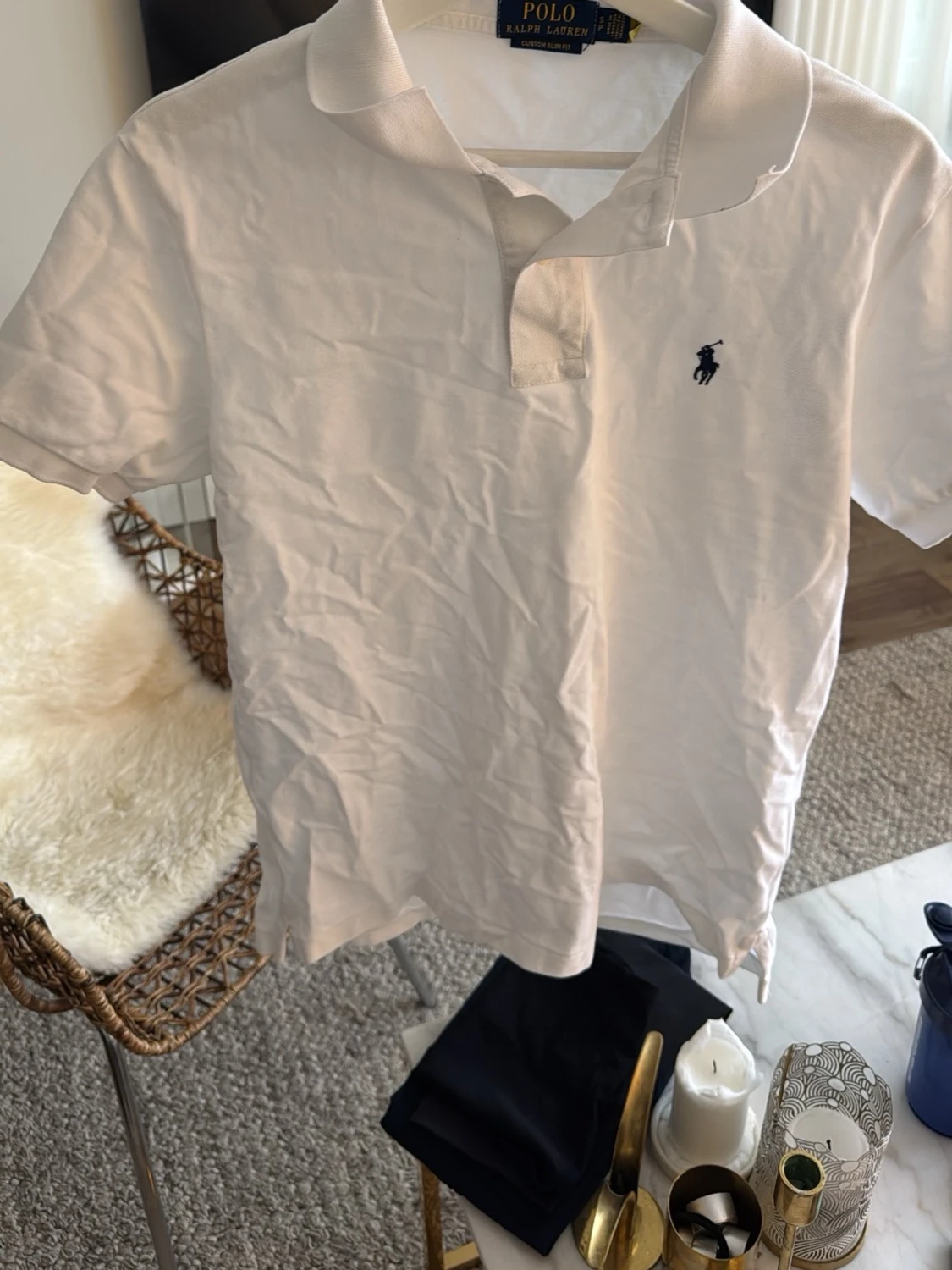 Vit pikétröja från Polo Ralph Lauren