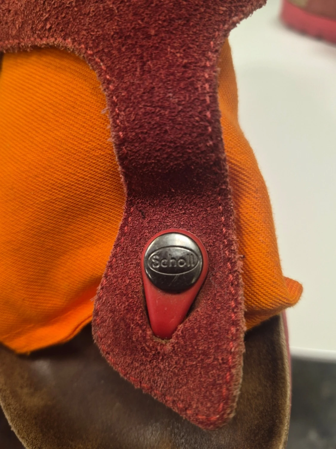 Röda läder sandaler från Scholl, 38 - 2