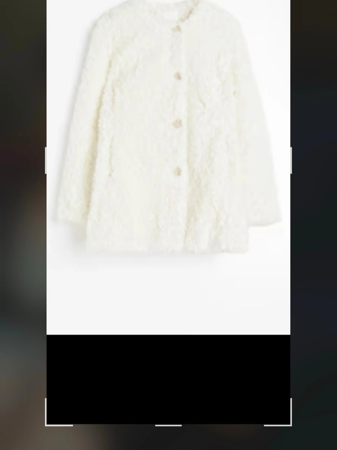 Vit teddyjacka  i Pile med knappar - 1