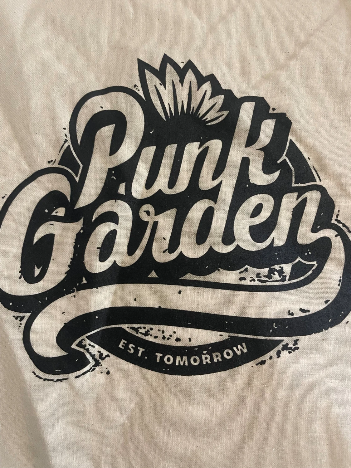 Beige tygkasse Punk Garden - 1