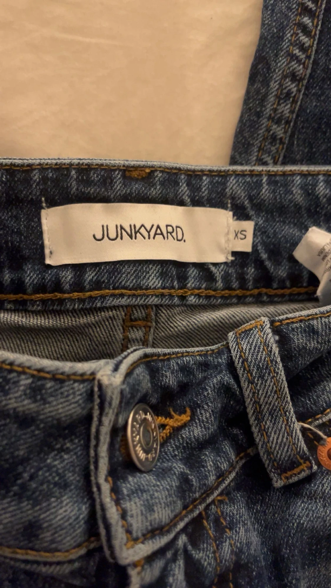 Mörkblå junkyard jeans xs - 3