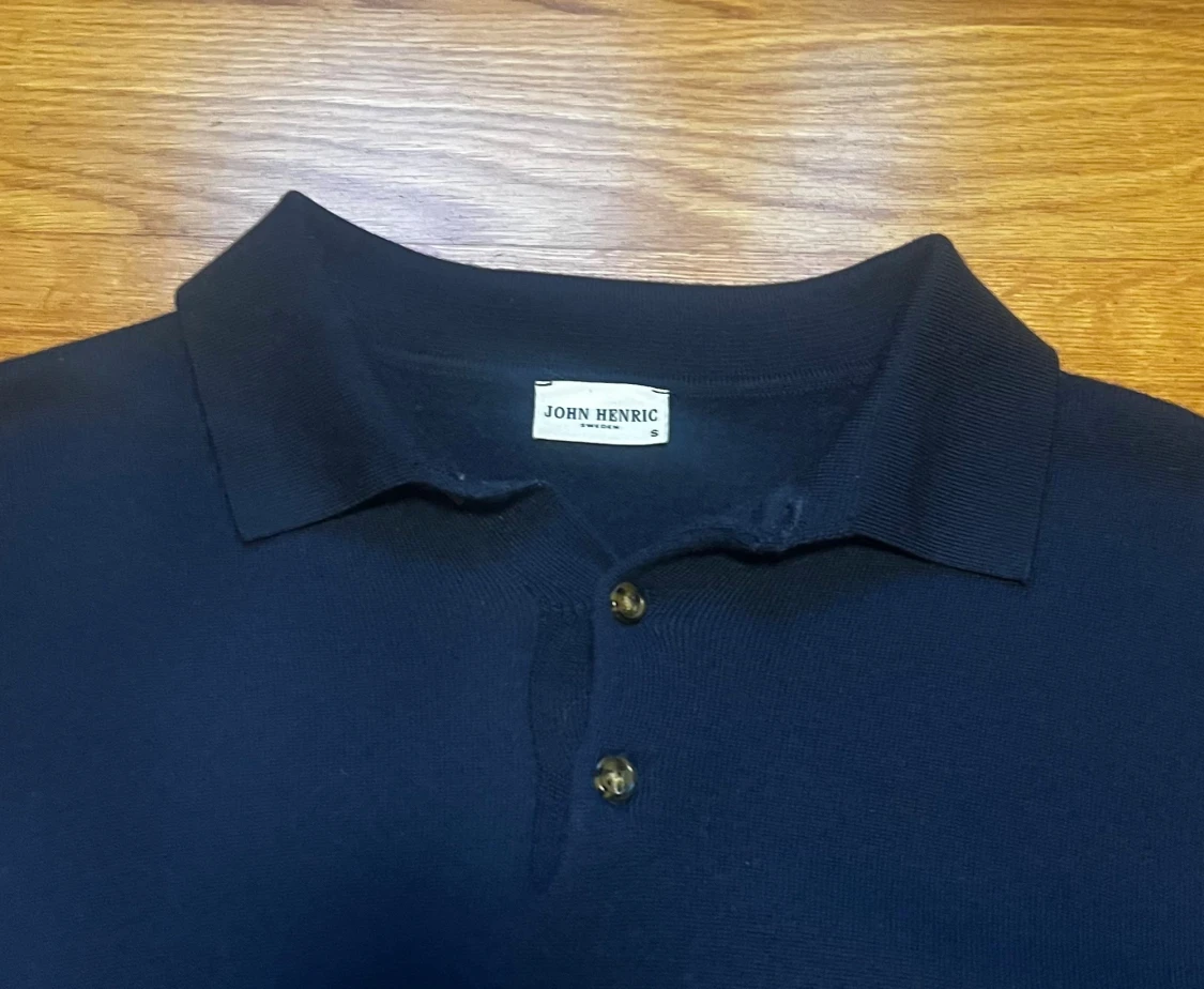 John Henric Pikétröja, XS, Marinblå, Bra Skick - 2