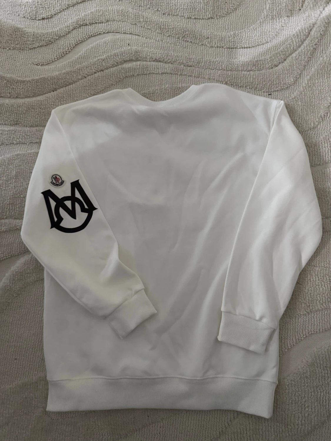 Vit sweatshirt från Moncler med logga - 2