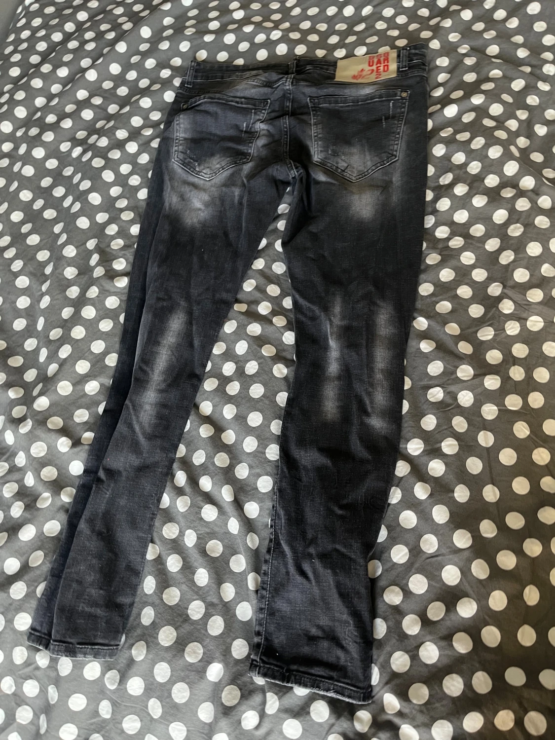  Dsquared2 svarta skinny jeans med slitningar - 1