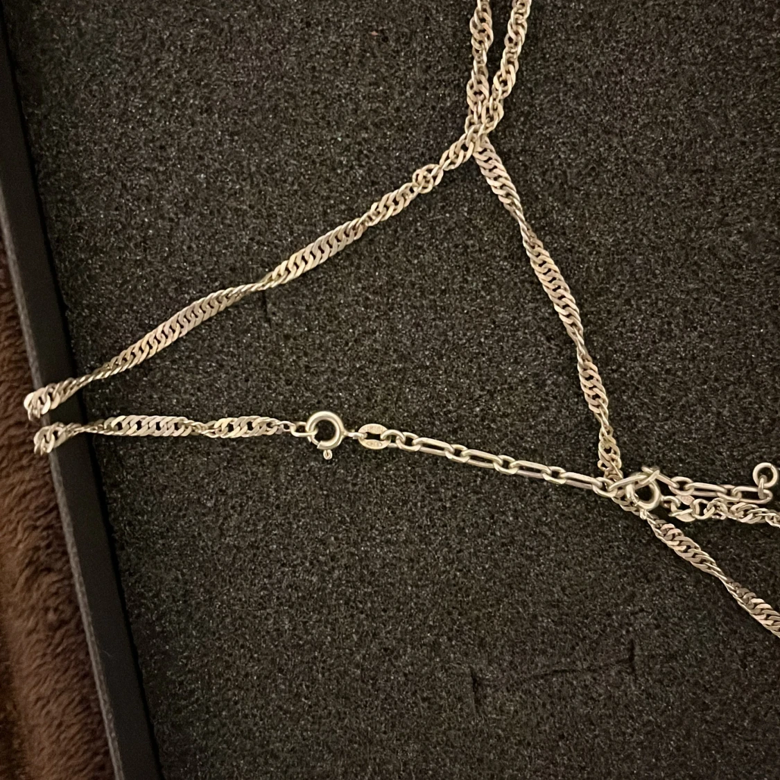 Tvinnad silverhalskedja i ask - 3