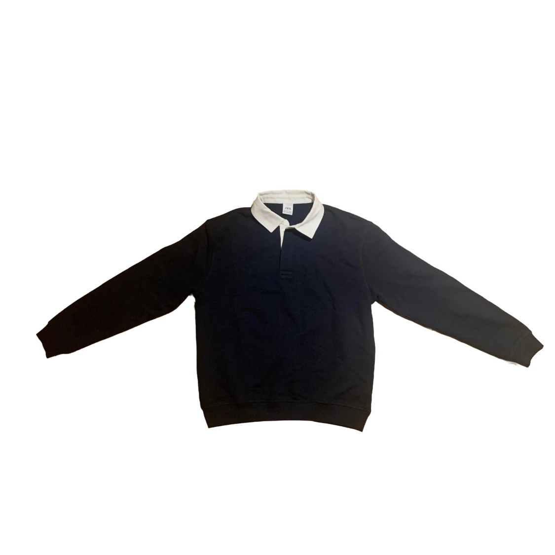 Zara tröja blå med krage S OANVÄND - 1