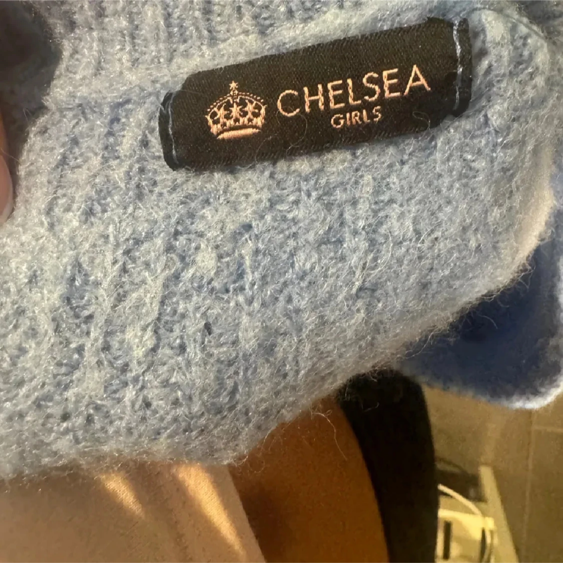 Ljusblå stickad tröja Chelsea Girls - 1