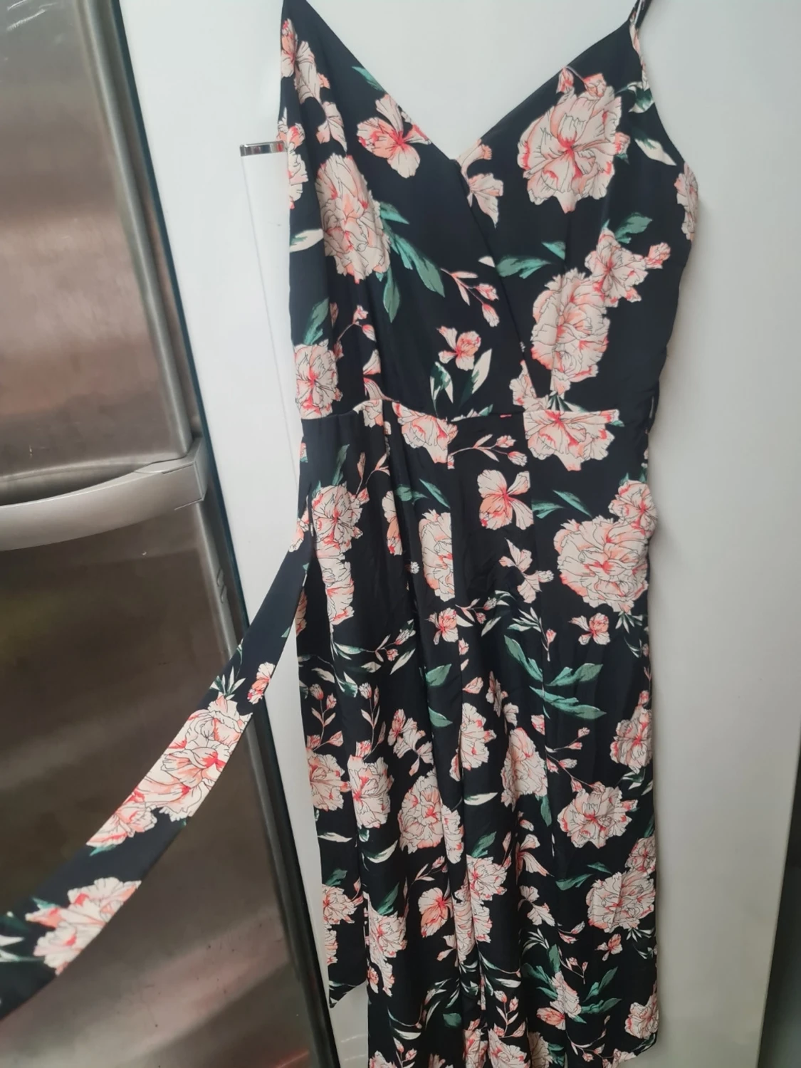 Blommig byxdress från Amisu, strl 36 - 1