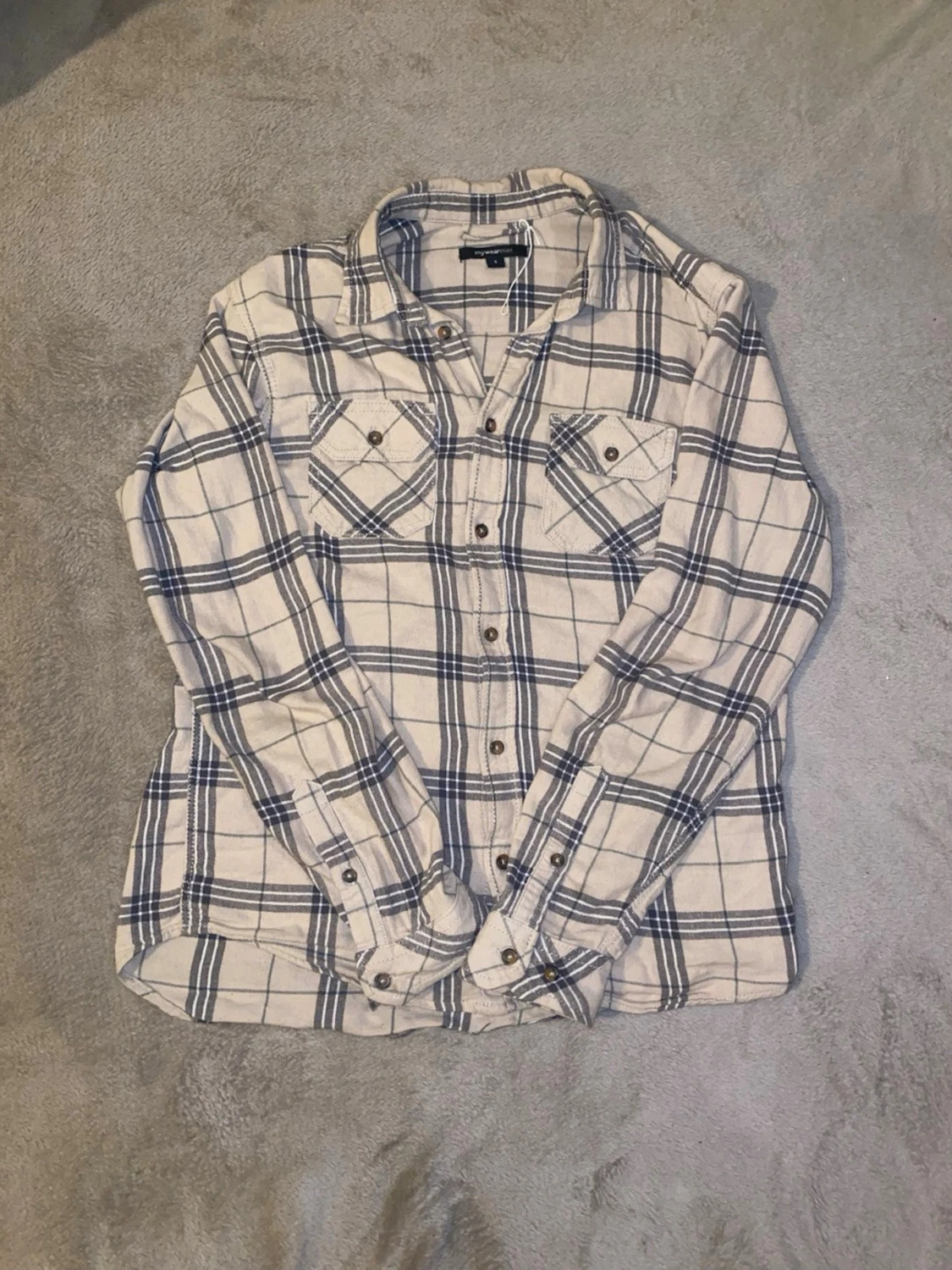 Beige rutig skjorta från Mywearman - 4