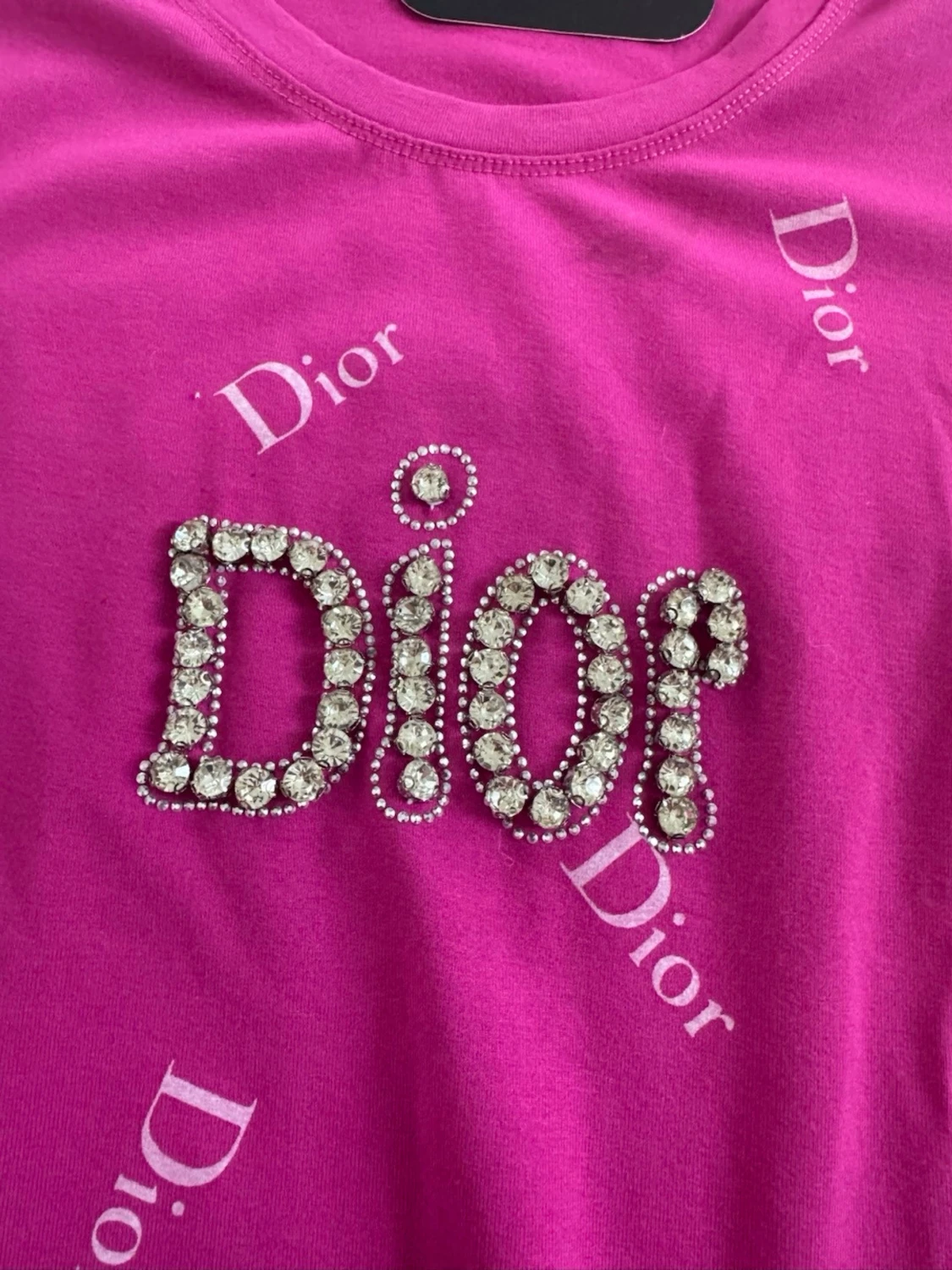 Rosa t-shirt med strass från Gisele Fashion - 1