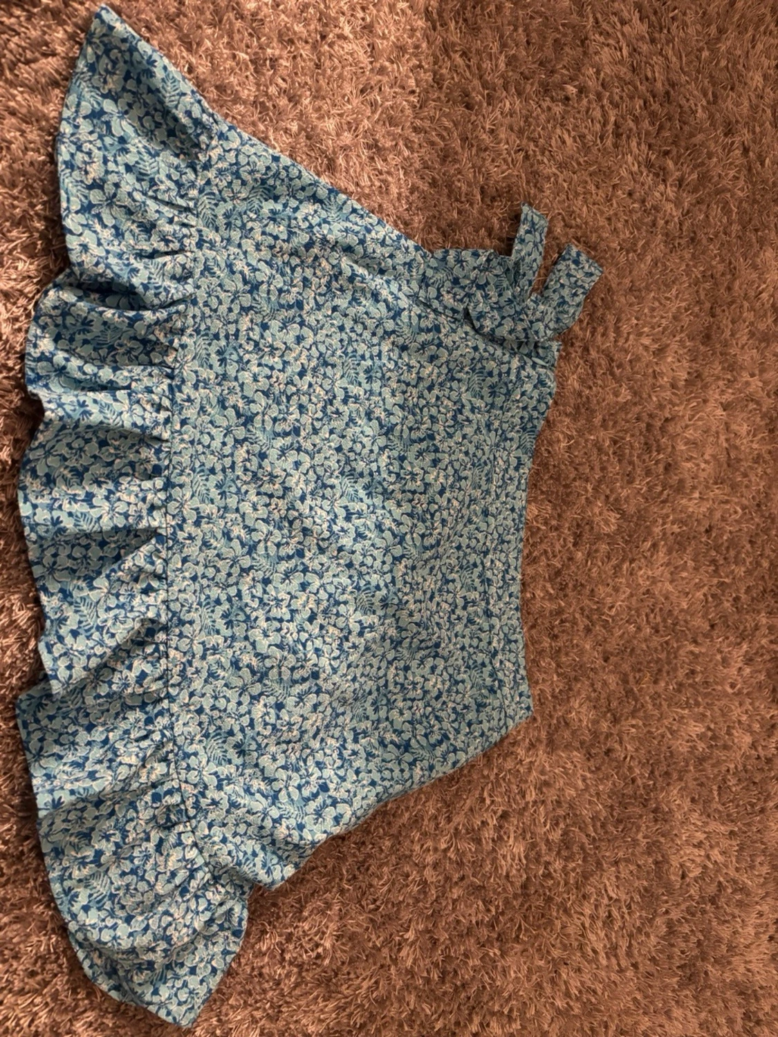 Blommig blå kjol från New Yorker, storlek M - 1