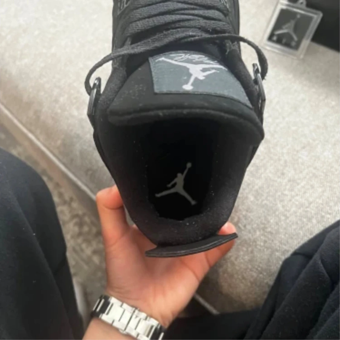 Svarta Nike Jordan 4 sneakers - 2